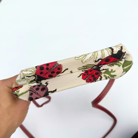 Sainty Ladybug & Flower Tapestry Crossbody Purse – BNWOT – Vintage Style - Picture 6 of 10